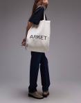 Сумка-тоут ARKET из холста в цвете «кремовый» - фото 3