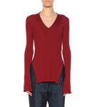 Свитер из шерсти и шелка Stella McCartney, Opera Red - фото 5