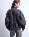 Куртка-бомбер Topshop в рубчик, сланцевого цвета - фото 4