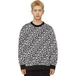 Свитер мужской Kenzo SS22 Sport Monogram, черный / белый - фото 4