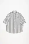 Рубашка на пуговицах в полоску Acne Studios, черно-белый - фото 5