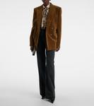 Хлопковый вельветовый блейзер Saint Laurent, Cognac - фото 2