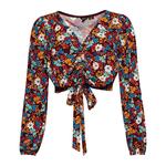 Топ Superdry Vintage Tie Front, коричневый - фото 3