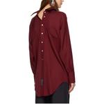 Футболка женская темно-красная Maison Margiela - фото 3