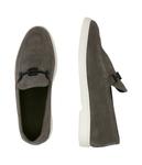 Кожаные мокасины Baldinini, серый - фото 4