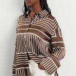 Рубашка с принтом Амиры 4Th & Reckless, Chocolate - фото 5