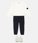 Брюки карго из смесового хлопка и габардина C.P. COMPANY KIDS, синий - фото 2