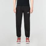 Брюки logo straight fit trackpants 'black' Puma, черный - фото 3