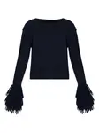 Топ с отделкой бахромой ETRO, синий - фото