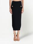 Balmain ribbed-knit pencil skirt, черный - фото 3