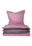 Пододеяльник SCHIESSER Doubleface Feinbiber, цвет Dark grey/Rose - фото