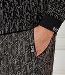 Спортивные штаны мужские Ea7 с узором, черный - фото 4