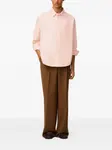 Хлопковая рубашка AMI Paris, розовый - фото 2