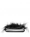 Сумочка с перьями и хрустальной ручкой Nina, черный - фото 5