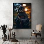 Картина на холсте Hustling Sharks The Serious Cat, черный - фото 3