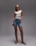 Джинсовые шорты Topshop в отбеленном цвете - фото 4