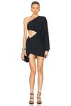 Мини-платье с одним плечом Alexandre Vauthier, Black - фото