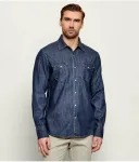 Джинсовая рубашка regular fit Replay, темно-синий - фото