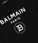 Хлопковый свитшот с логотипом Balmain Kids, 930-Nero - фото 3