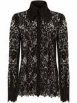 Dolce & Gabbana полупрозрачная кружевная рубашка, черный - фото