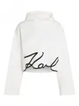 Худи с логотипом KARL LAGERFELD, белый - фото