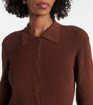 Платье макси из хлопковой смеси с драпировкой Saros Aya Muse, Choco Brown - фото 4