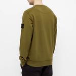 Толстовка garment dyed crew sweatshirt 'olive' Stone Island, зеленый - фото 4