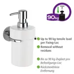 Дозатор для мыла WENKO «Isera», (1 шт.), 360 мл, цвет weiß/chromfarben - фото 7