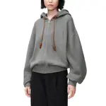 Толстовка с капюшоном на молнии LOEWE, серый - фото 5