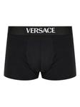 Боксеры с логотипом Versace, черный - фото