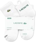 Lacoste мальчики 6-pack повседневные носки, White/Ankle - фото 3