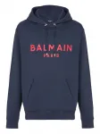 Худи с логотипом BALMAIN, синий - фото
