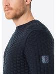 Пуловер Timezone Strickpullover Rundhals 3D Muster Regular Fit, темно-синий - фото 3
