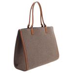 TORY BURCH Элла бархатная и кожаная сумка тоут - фото 3