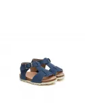 Синие кожаные детские сандалии CASTELL MENORCA, темно-синий - фото 2