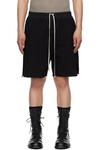 Черные длинные шорты-боксеры Hollywood на молнии Rick Owens DRKSHDW - фото