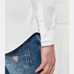 Рубашка узкого кроя Guess, белый - фото 4