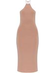 Платье миди AMIRI с вырезом халтер, розовый - фото