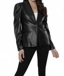 Черный блейзер с пышными рукавами DOLCE CABO - фото 2