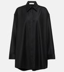 Рубашка Caroline из натуральной шерсти THE ROW, черный - фото