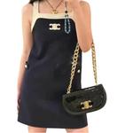 Платье Triomphe без рукавов CELINE, синий - фото 6