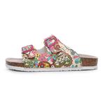 Шлепанцы унисекс Golofi, цвет 101 white leopard print - фото