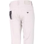 Брюки с логотипом в рубчик EMPORIO ARMANI, экрю - фото 7