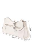 Сумка через плечо GUESS CRESIDIA II TOP ZIP SHLDR BAG, Light beige - фото 4
