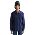 Рубашка Scotch & Soda Textured Stipe, синий - фото