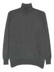 Свитер с воротником-стойкой Prada, серый - фото