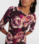 Платье миди из кади с цветочным принтом Dolce&Gabbana, мультиколор - фото 4