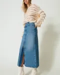 Джинсовая юбка Twinset, синий - фото 4