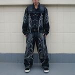 THUG CLUB Джинсовая куртка унисекс черная, Black - фото 5