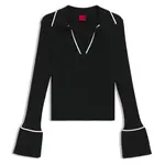 Свитер HUGO Samur 10276318, черный - фото